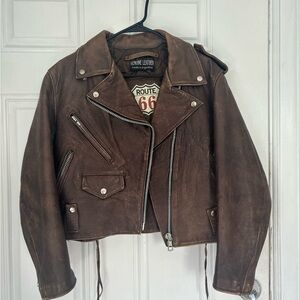 Vintage Brown Leather Jacket